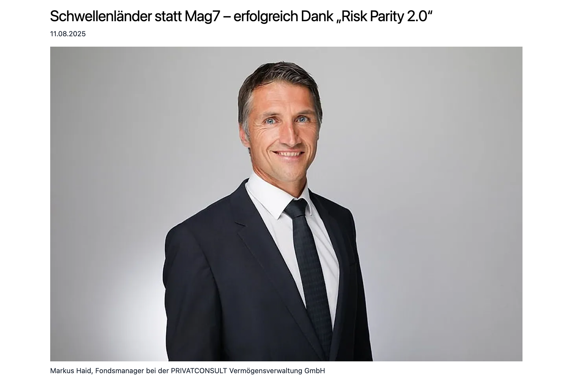 <br>Interview mit Finanzwelt